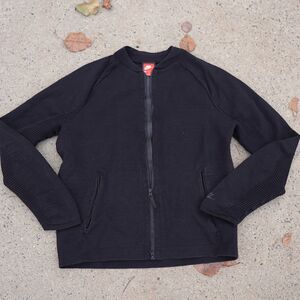 Nike Tech Pack Knit Bomber Jacket M Black 832178-010 Water Repellent Tech